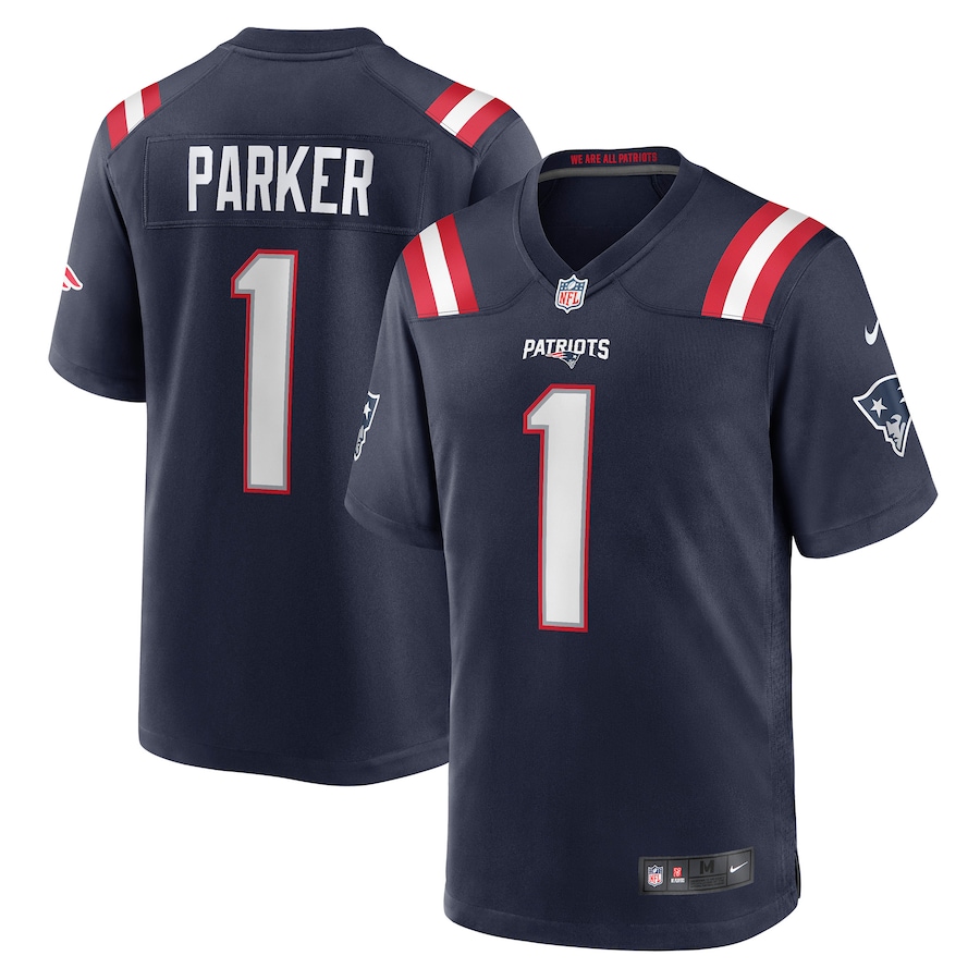 Men's New England Patriots DeVante Parker Nike Navy Game Jersey - Puhuasuan