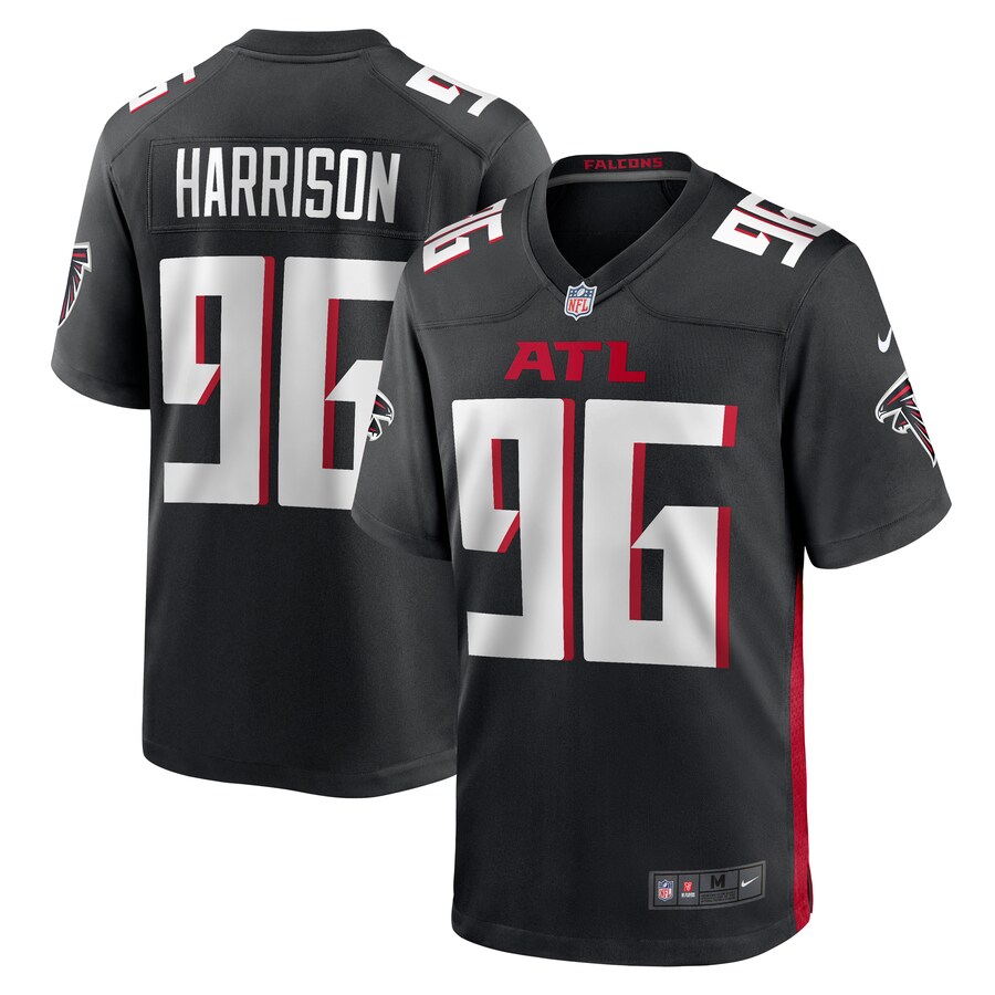 Men's Atlanta Falcons Zach Harrison Nike  Black Team Game Jersey - Puhuasuan