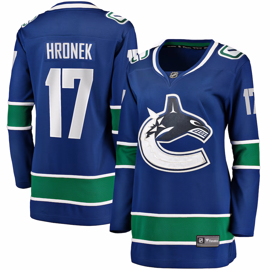 Women's Vancouver Canucks Filip Hronek Fanatics Blue Home Breakaway Jersey - Puhuasuan