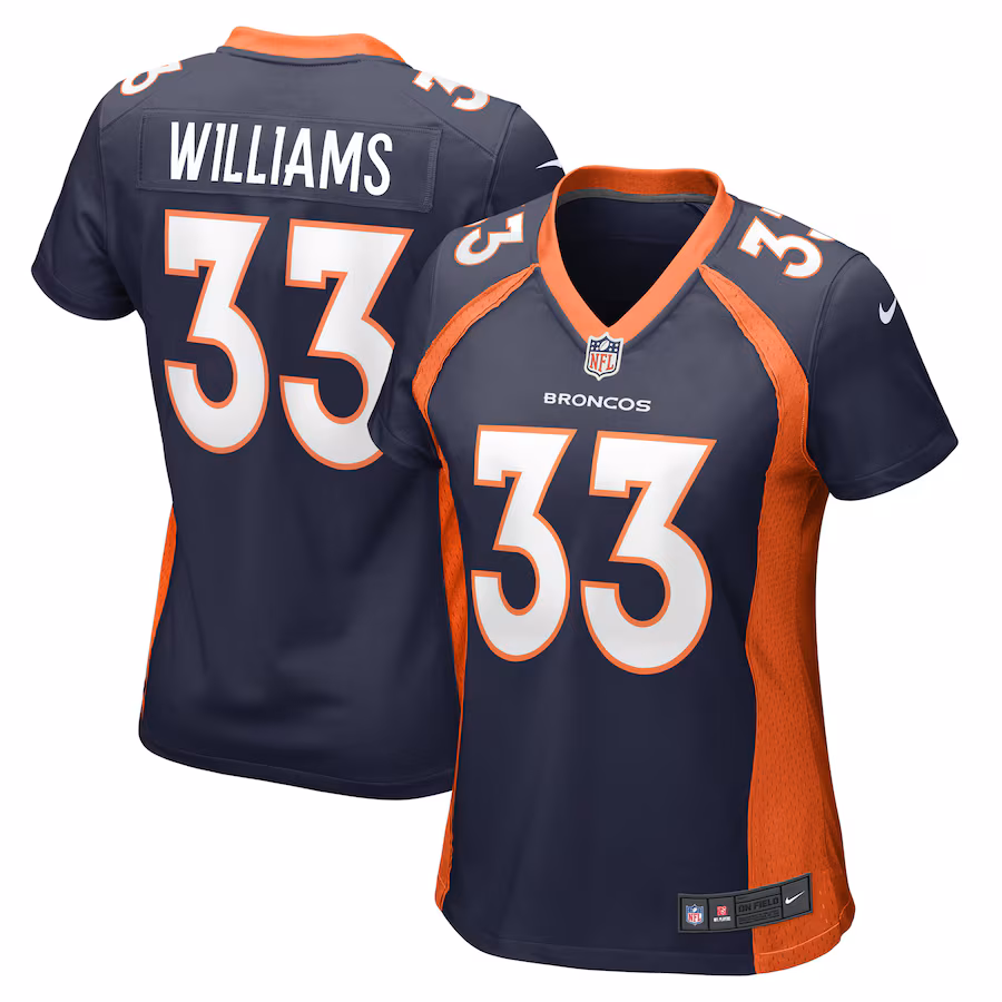 Women's Denver Broncos Javonte Williams Nike Navy Home Game Player Jersey - Puhuasuan