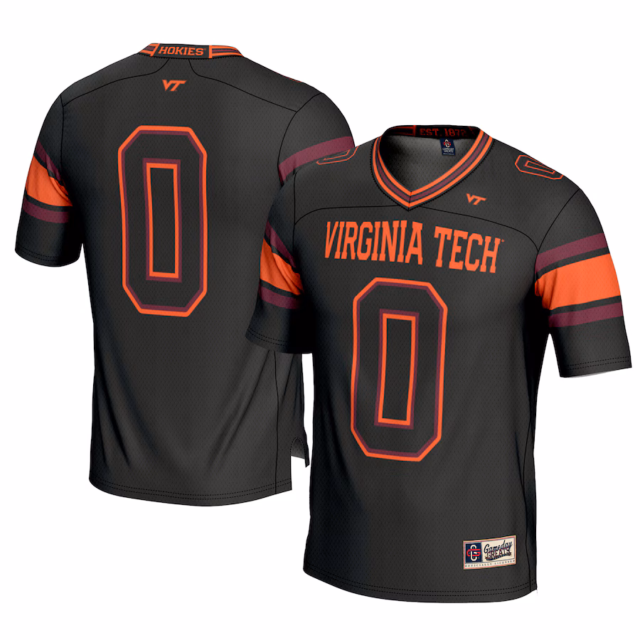 Youth GameDay Greats #0 Black Virginia Tech Hokies Football Jersey - Puhuasuan