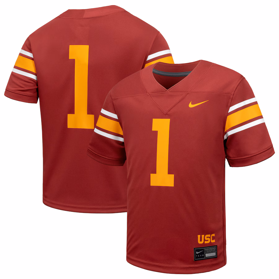 Youth Nike #1 Cardinal USC Trojans Alternate Untouchable Football Jersey - Puhuasuan