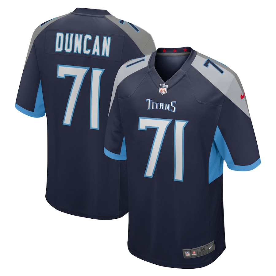 Men's Tennessee Titans Jaelyn Duncan Nike Navy Game Jersey - Puhuasuan
