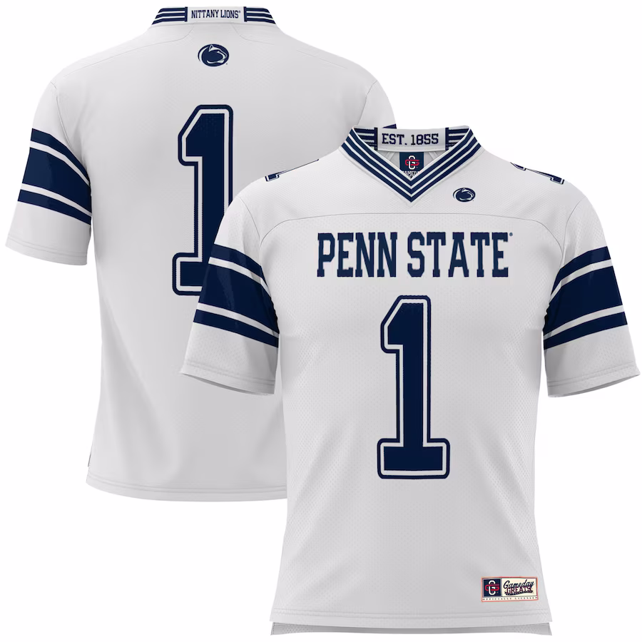 #1 Penn State Nittany Lions GameDay Greats Youth Football Jersey - White - Puhuasuan