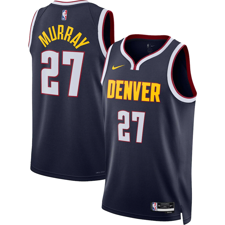 Unisex Denver Nuggets Jamal Murray Nike Navy Swingman Jersey - Icon Edition - Puhuasuan