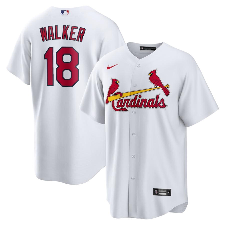 Men's St. Louis Cardinals Jordan Walker Nike White Home Official Replica Player Jersey - Puhuasuan
