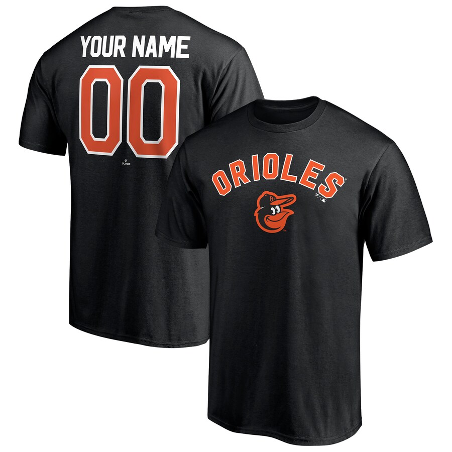 Men's Baltimore Orioles Black Personalized Team Winning Streak Name & Number T-Shirt - Puhuasuan