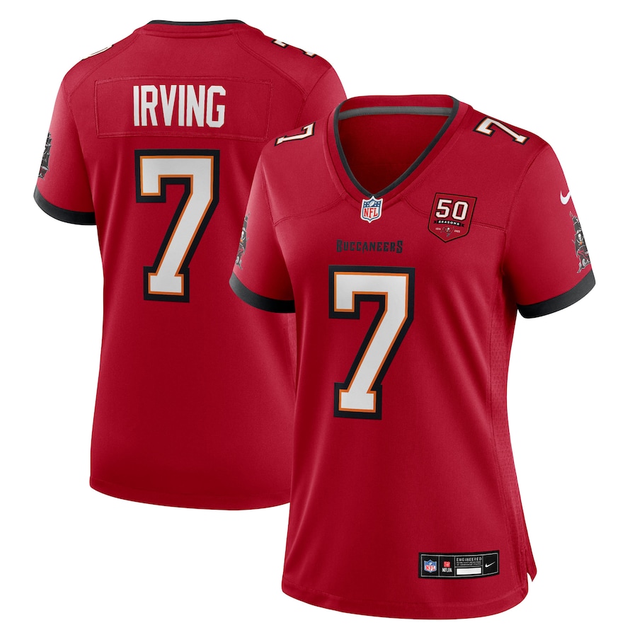 Women's Tampa Bay Buccaneers Bucky Irving Nike Red 50th Anniversary Game Jersey - Puhuasuan
