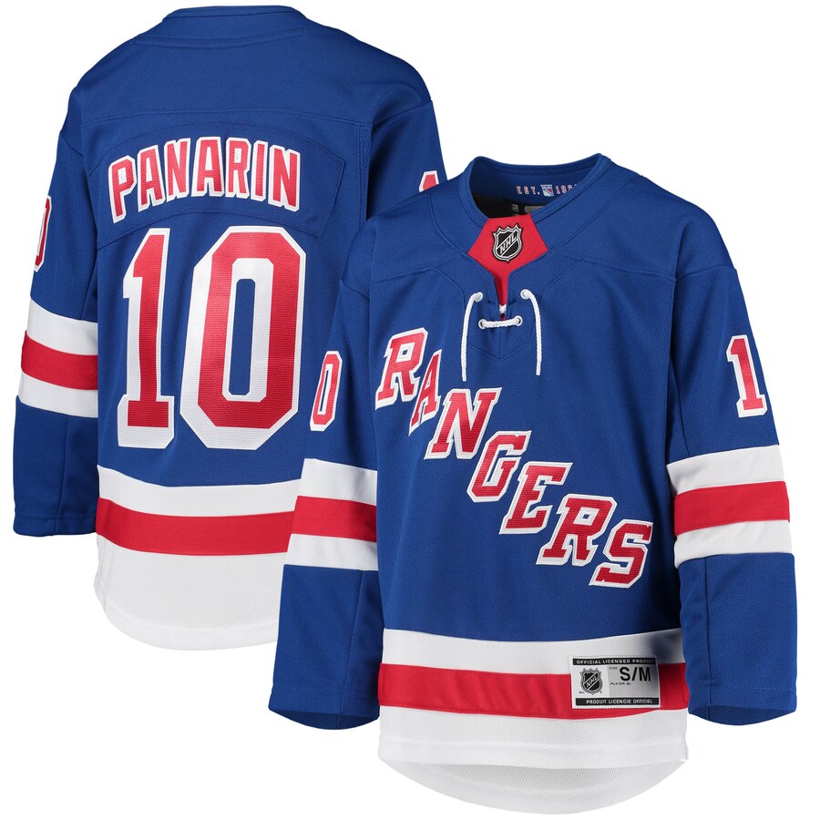 Youth New York Rangers Artemi Panarin Blue Home Premier Player Jersey - Puhuasuan