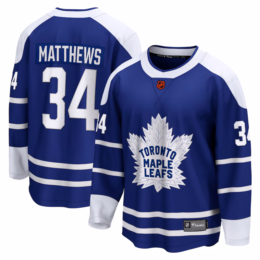 Men's Toronto Maple Leafs Auston Matthews Fanatics Royal Special Edition 2.0 Breakaway Player Jersey - Puhuasuan