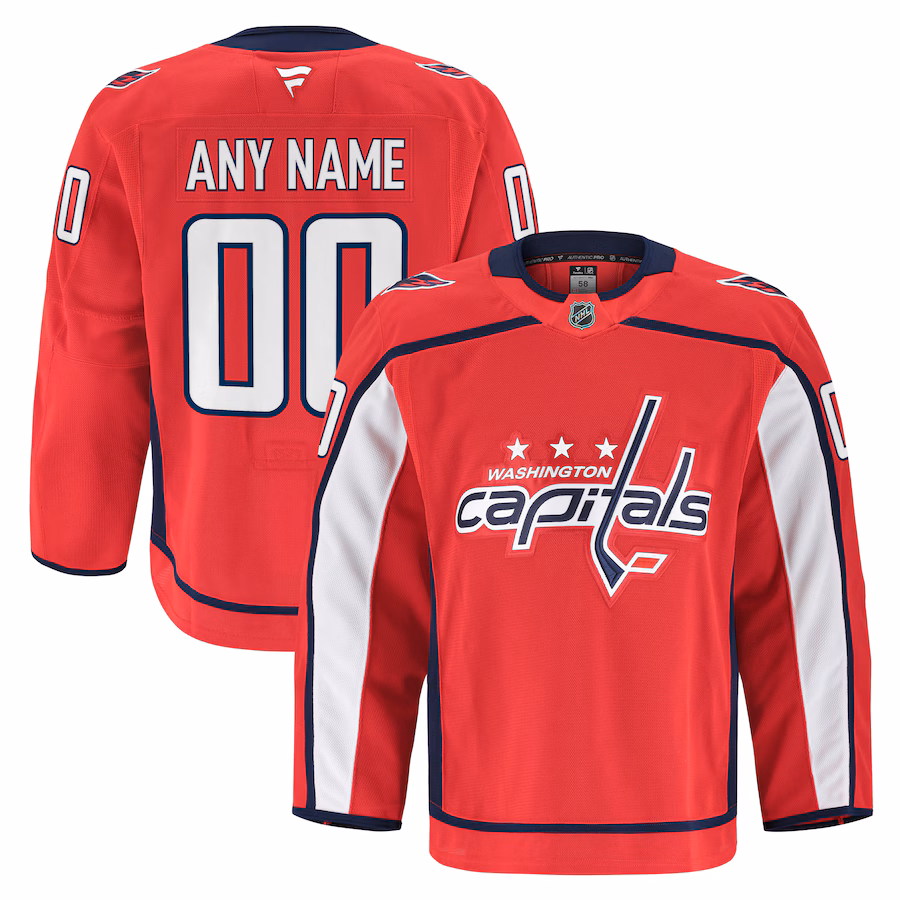 Men's Washington Capitals Fanatics Red Home Authentic Pro Custom Jersey - Puhuasuan