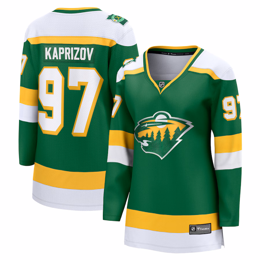 Women's Minnesota Wild Kirill Kaprizov Fanatics Green Alternate Premier Breakaway Player Jersey - Puhuasuan