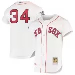 Men's Boston Red Sox David Ortiz Mitchell & Ness White 2004 Cooperstown Collection Home Authentic Jersey - Puhuasuan