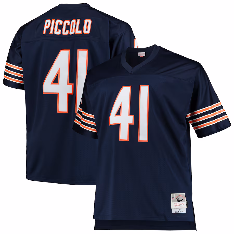 Men's Chicago Bears Brian Piccolo Mitchell & Ness Navy Big & Tall 1969 Retired Player Replica Jersey - Puhuasuan