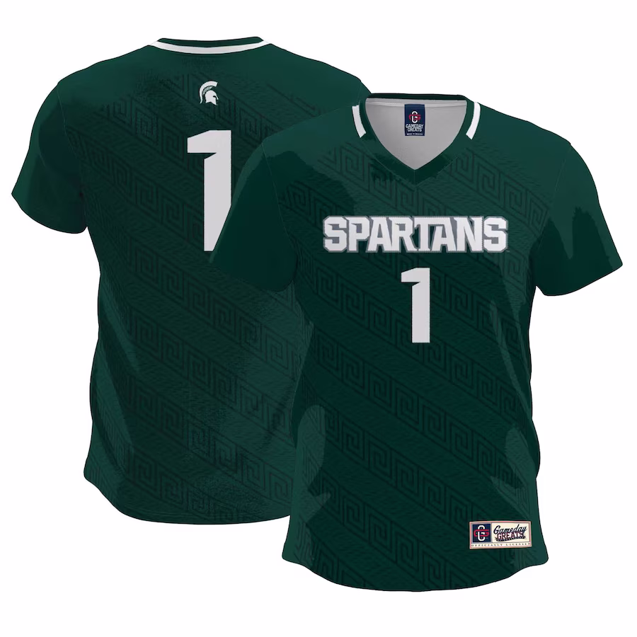 #1  Michigan State Spartans GameDay Greats  Lightweight Soccer Team Jersey - Green - Puhuasuan