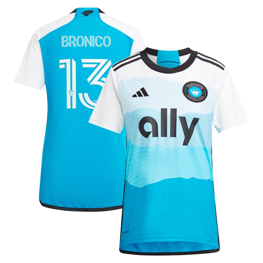 Women's Charlotte FC Brandt Bronico adidas Blue 2024 The Carolina Kit: Explore Replica Player Jersey - Puhuasuan