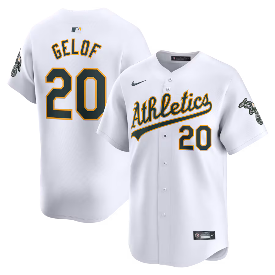 Youth Oakland Athletics Zack Gelof Nike White Home Limited Player Jersey - Puhuasuan