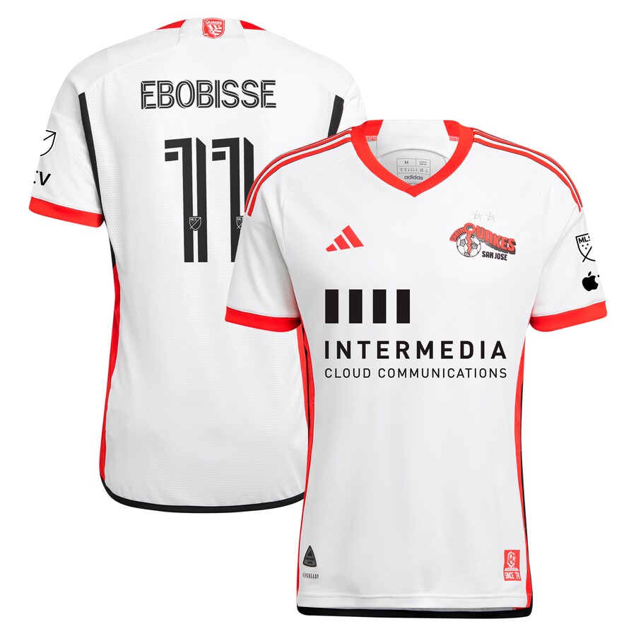 Men's San Jose Earthquakes Jeremy Ebobisse adidas White 2024 The 50 Kit Authentic Player Jersey - Puhuasuan