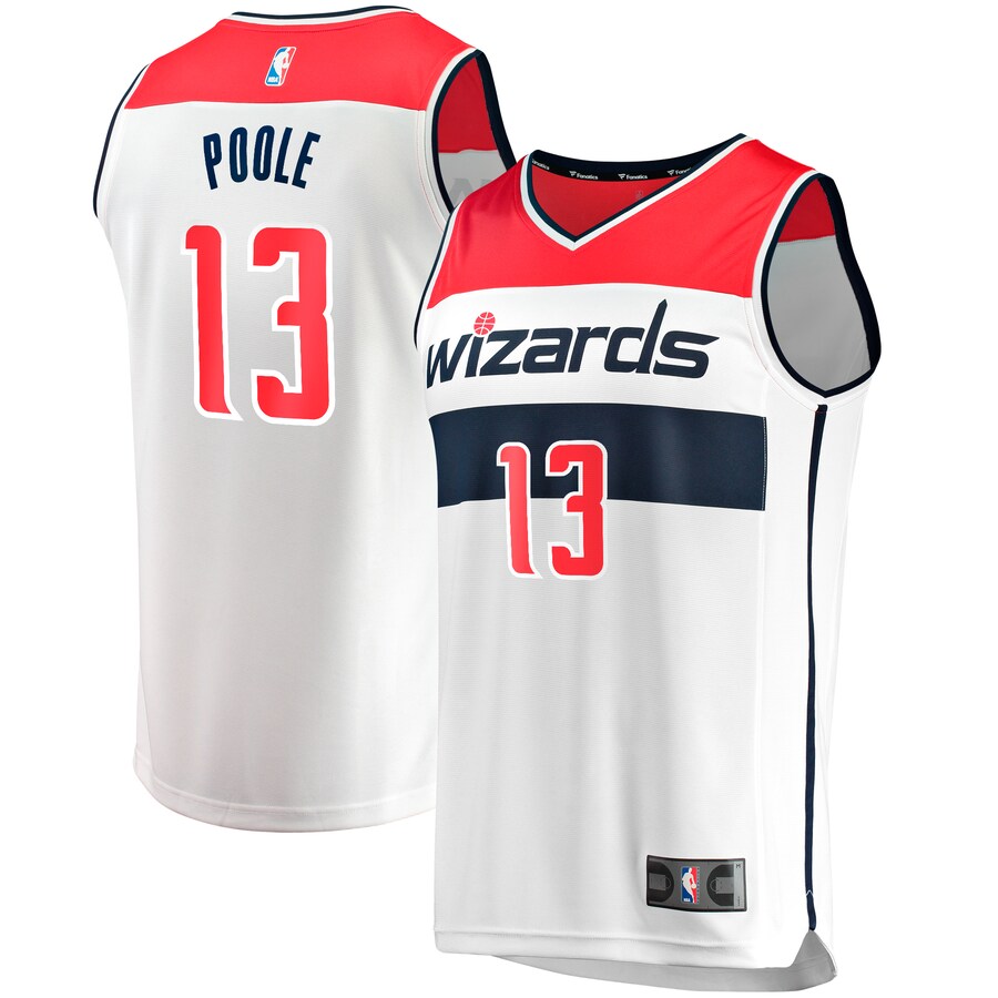Youth Washington Wizards Jordan Poole Fanatics White Fast Break Player Jersey - Association Edition - Puhuasuan