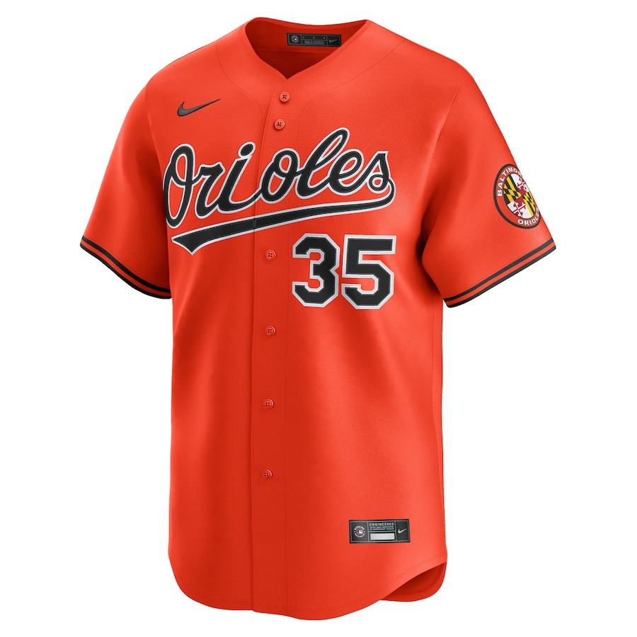Men's Baltimore Orioles Adley Rutschman Nike Orange Alternate Limited Player Jersey - Puhuasuan