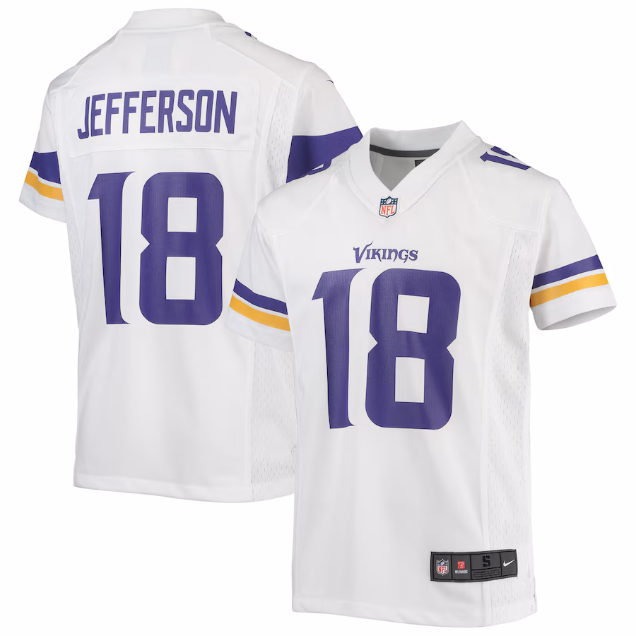 Youth Minnesota Vikings Justin Jefferson Nike White Game Jersey - Puhuasuan