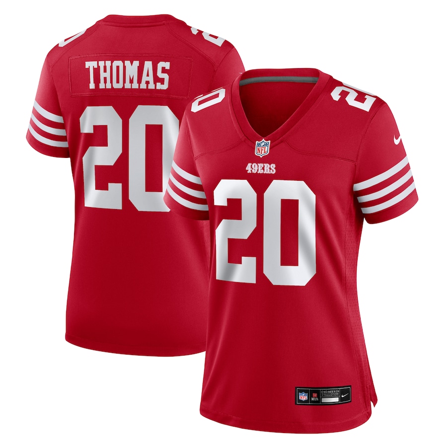 Women's San Francisco 49ers Ambry Thomas Nike Scarlet Game Jersey - Puhuasuan