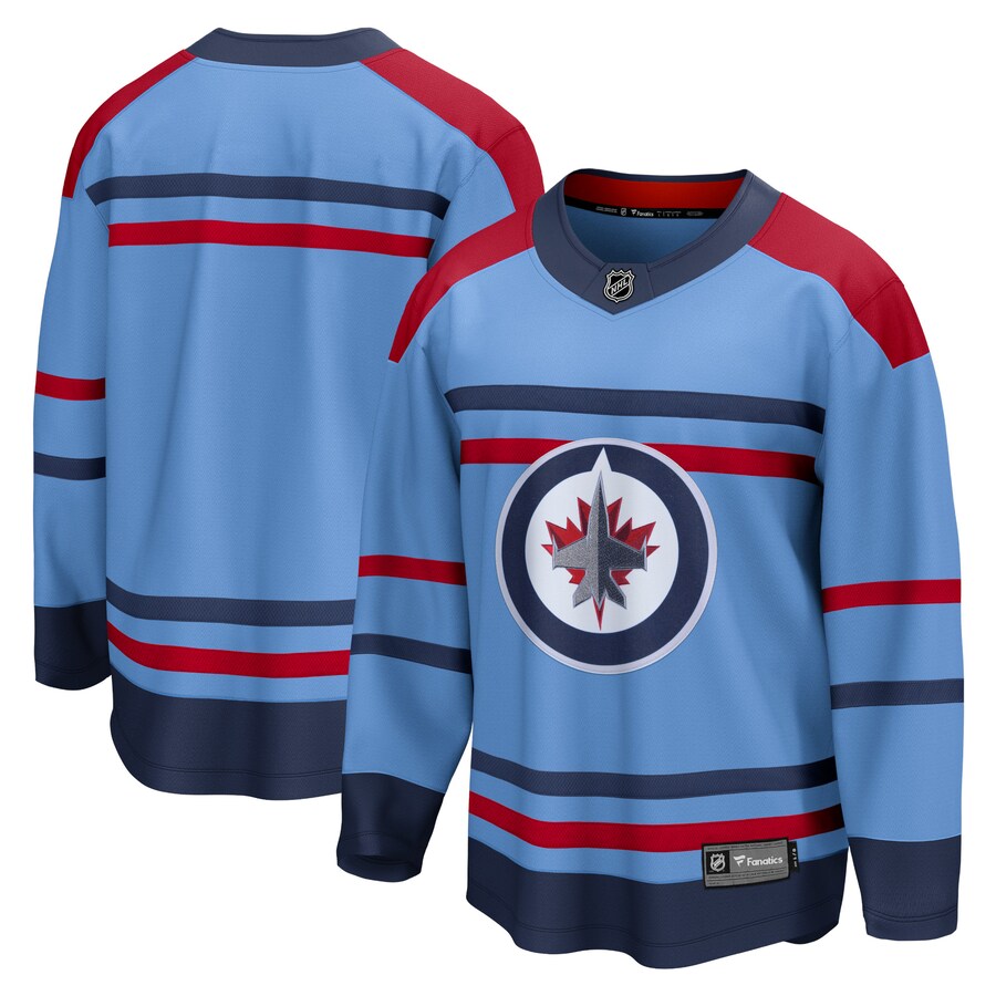 Men's Winnipeg Jets  Fanatics Branded Light Blue Anniversary Premier Breakaway Jersey - Puhuasuan