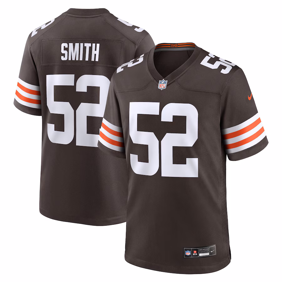 Men's Cleveland Browns Elerson Smith Nike Brown Team Game Jersey - Puhuasuan