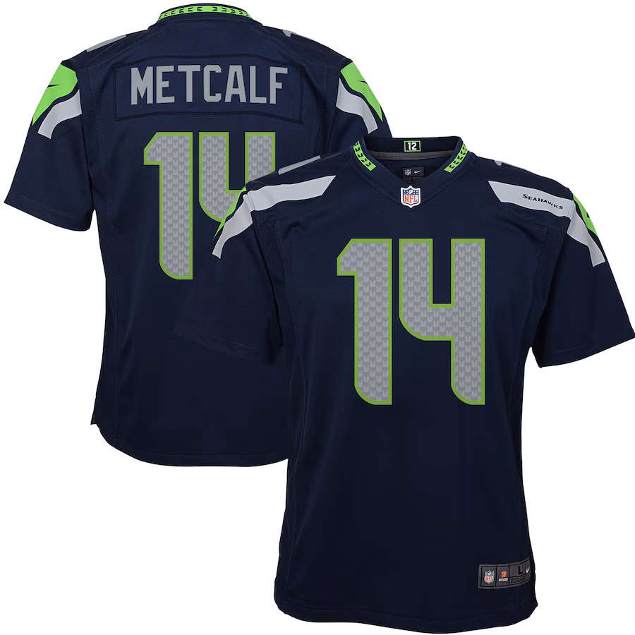 Youth Seattle Seahawks DK Metcalf Nike Navy Game Jersey - Puhuasuan