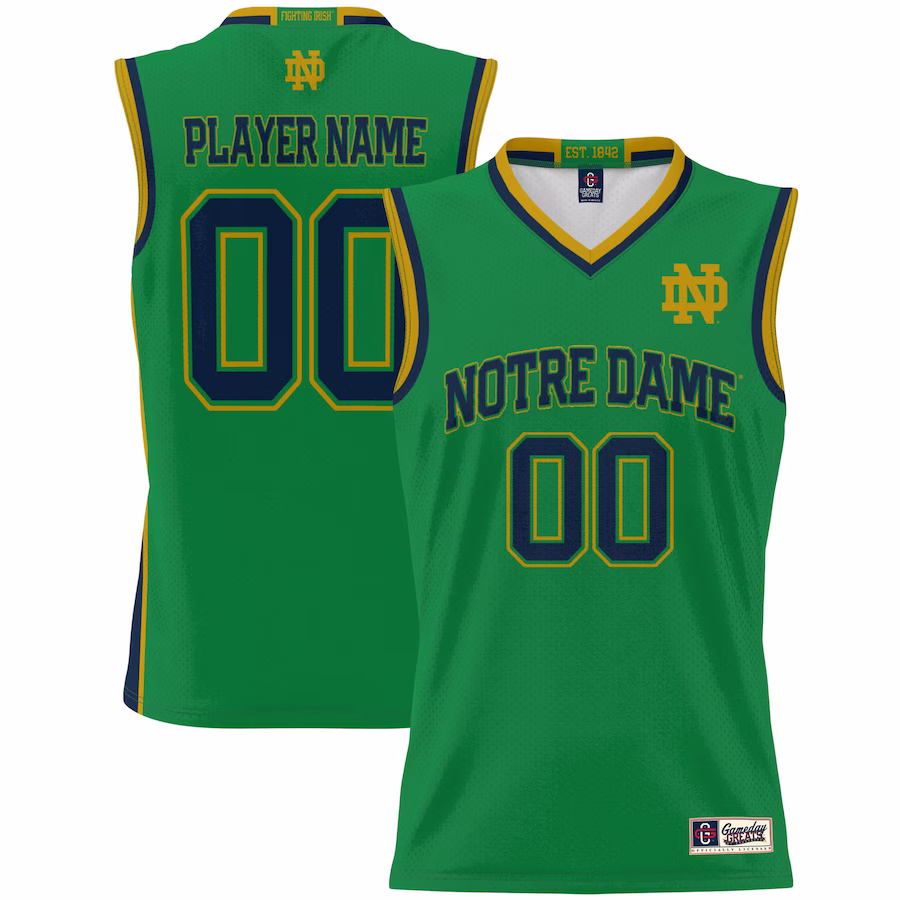 Notre Dame Fighting Irish GameDay Greats Youth NIL Pick-A-Player Lightweight Women's Basketball Jersey - Green - Puhuasuan