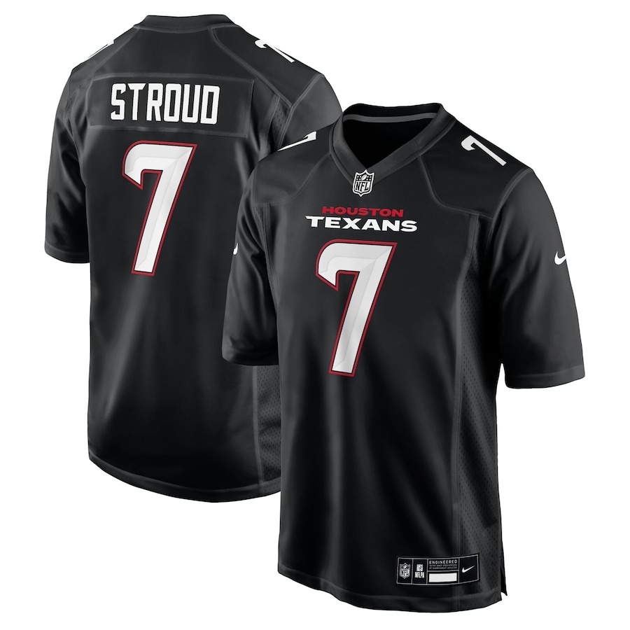 Men's Houston Texans C.J. Stroud Nike Carbon Black Fashion Jersey - Puhuasuan