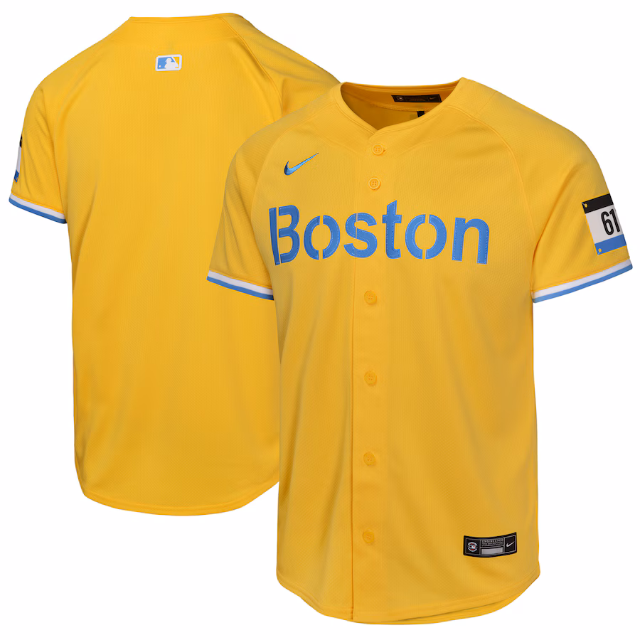 Youth Boston Red Sox  Nike Gold City Connect Limited Jersey - Puhuasuan