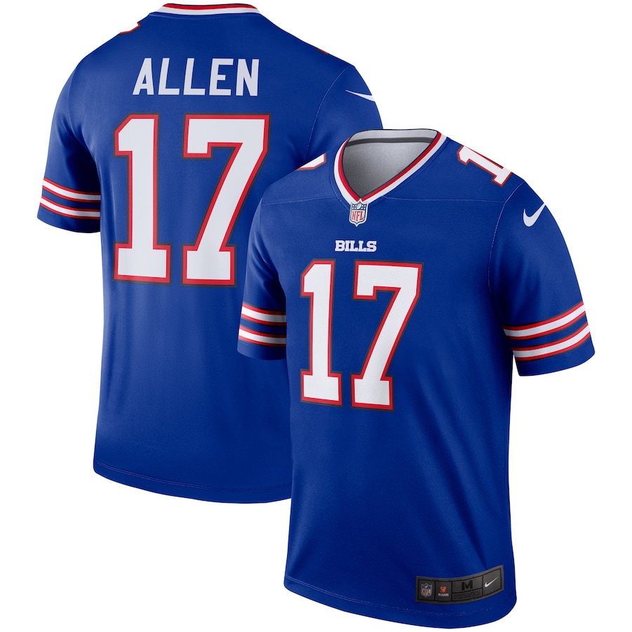 Men's Buffalo Bills Josh Allen Nike Royal Team Legend Player Performance Top - Puhuasuan
