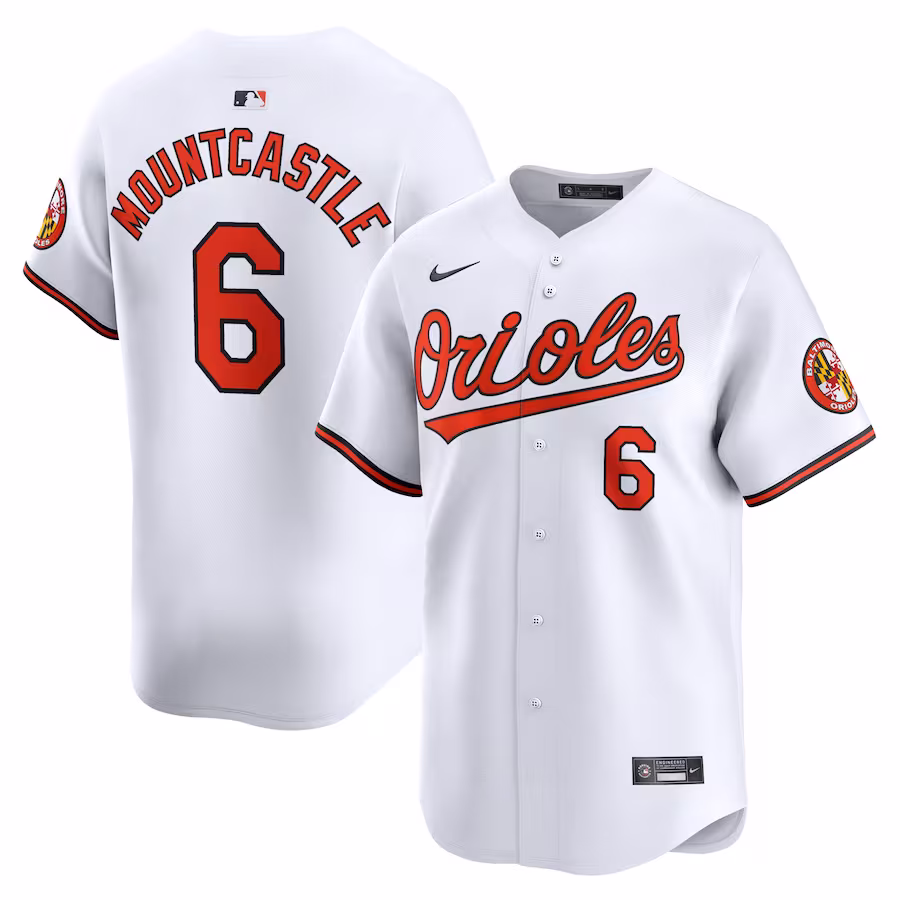 Men's Baltimore Orioles Ryan Mountcastle Nike White Home Limited Player Jersey - Puhuasuan