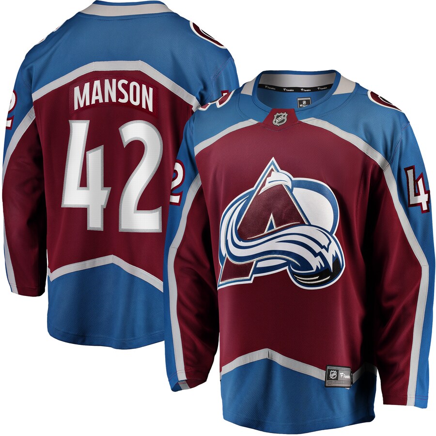 Men's Colorado Avalanche Josh Manson Fanatics Branded Burgundy Home Breakaway Player Jersey - Puhuasuan