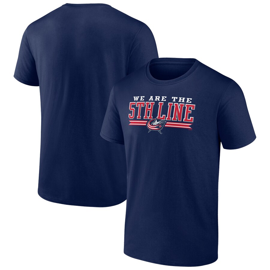 Men's Columbus Blue Jackets Navy Ice Cluster T-Shirt - Puhuasuan