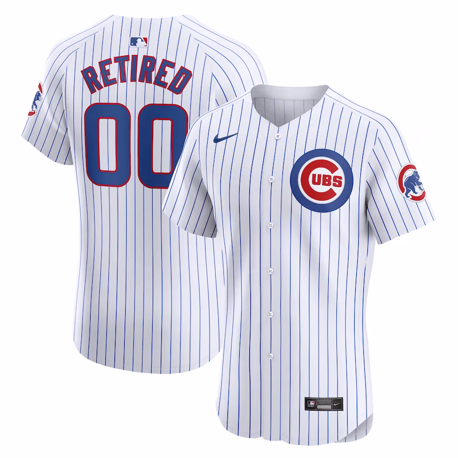 Men's Chicago Cubs Nike White Home Elite Pick-A-Player Retired Roster Jersey - Puhuasuan