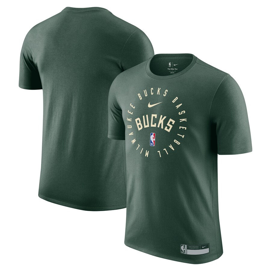Men's Milwaukee Bucks Nike Hunter Green 2024/25 Legend On-Court Practice Performance T-Shirt - Puhuasuan