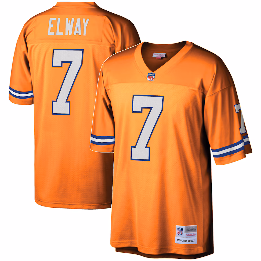 Youth Denver Broncos John Elway Mitchell & Ness Orange 1990 Legacy Retired Player Jersey - Puhuasuan