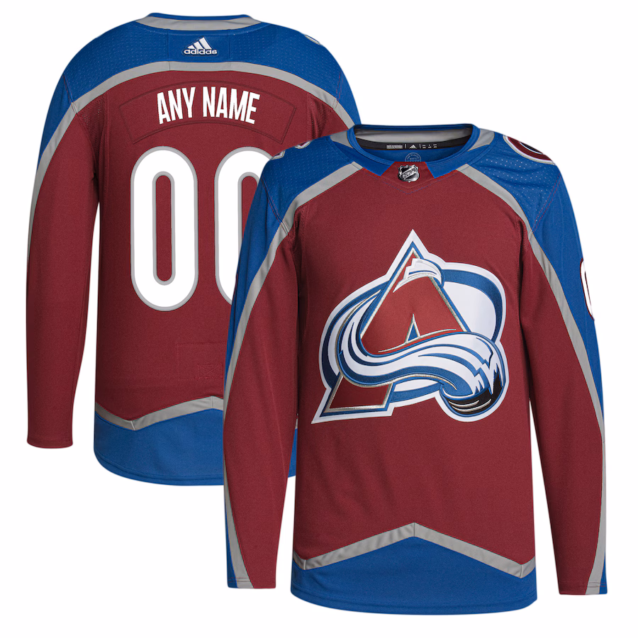 Men's Colorado Avalanche adidas Burgundy Home Primegreen Authentic Custom Jersey - Puhuasuan