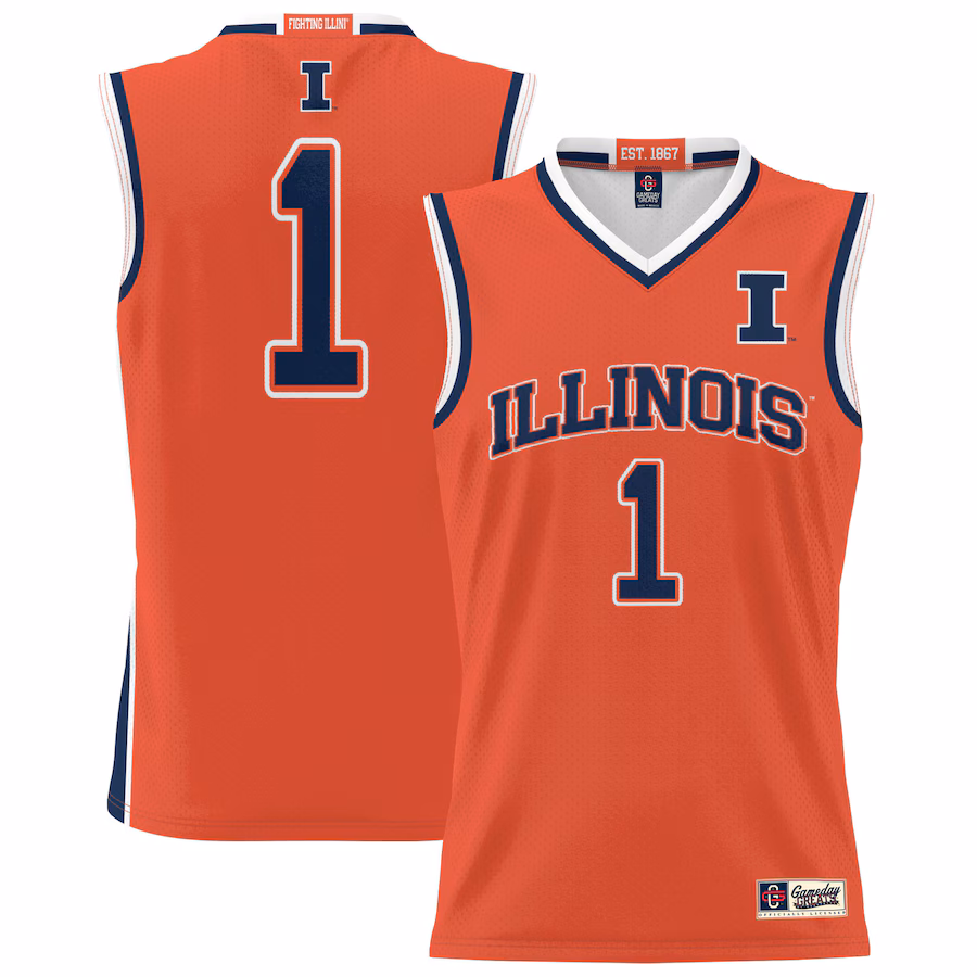 Unisex GameDay Greats #1 Orange Illinois Fighting Illini Lightweight Basketball Jersey - Puhuasuan