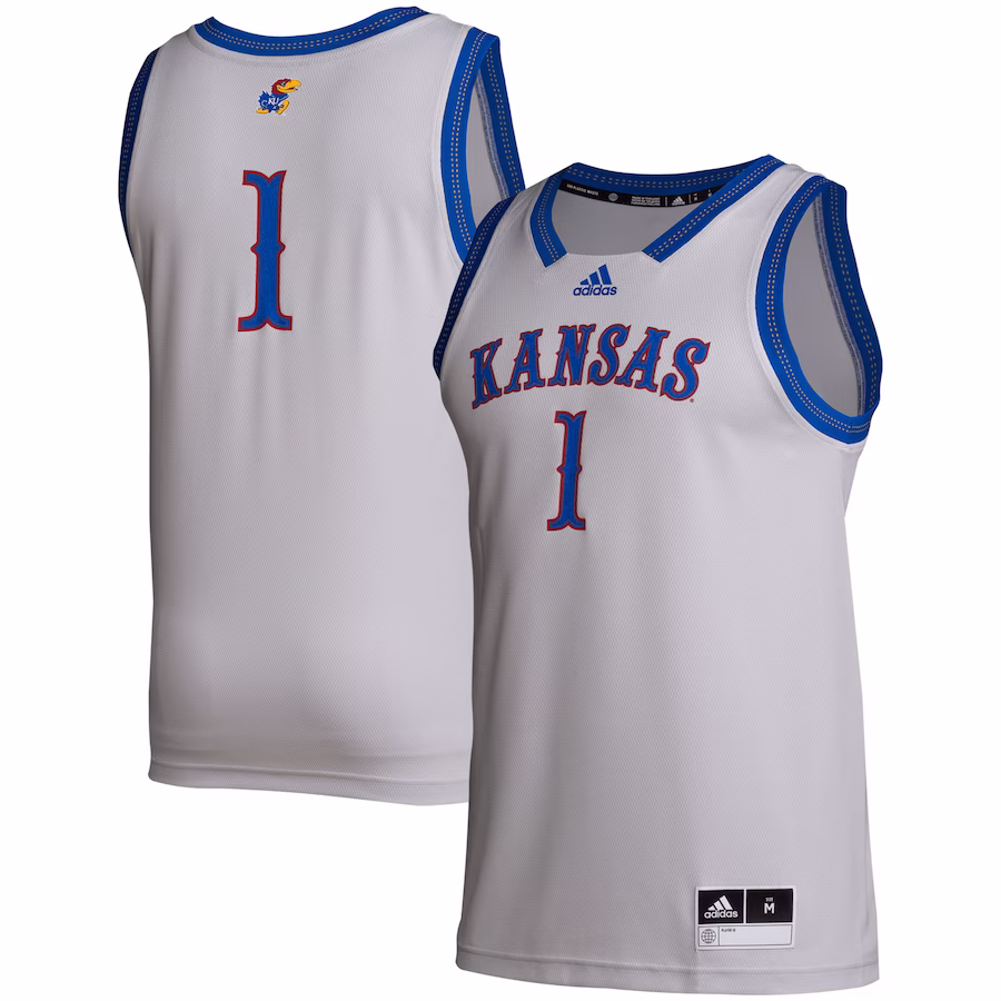 # Kansas Jayhawks adidas Swingman Jersey - Gray - Puhuasuan