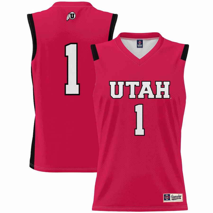 #1 Utah Utes GameDay Greats Youth Lightweight Basketball Jersey - Red - Puhuasuan