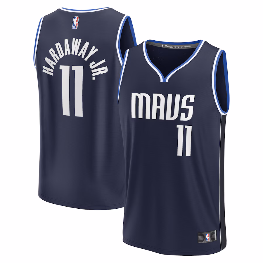 Men's Dallas Mavericks Tim Hardaway Jr. Fanatics Navy Fast Break Replica Player Jersey - Statement Edition - Puhuasuan