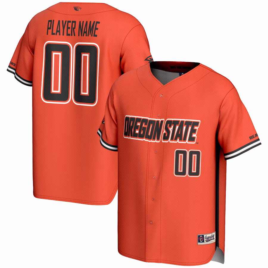 Oregon State Beavers GameDay Greats NIL Pick-A-Player Lightweight Baseball Jersey - Orange - Puhuasuan