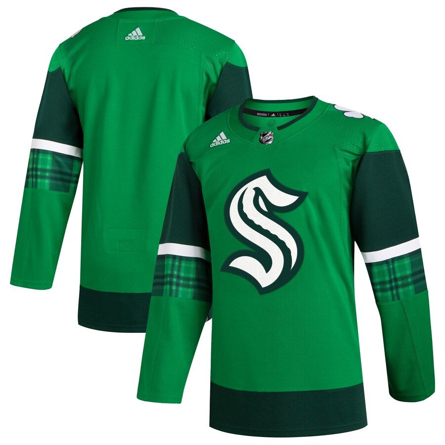 Men's Seattle Kraken  adidas Kelly Green 2023 St. Patrick's Day Primegreen Authentic Jersey - Puhuasuan