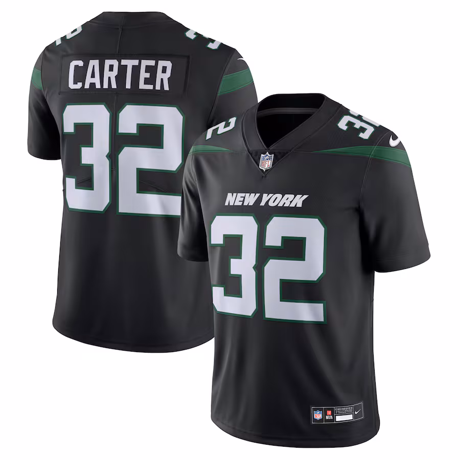 Men's New York Jets Michael Carter Nike Black  Vapor Untouchable Limited Jersey - Puhuasuan