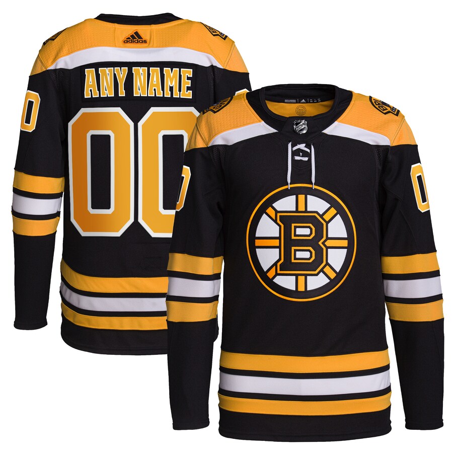 Men's Boston Bruins adidas Black Home Primegreen Authentic Pro Custom Jersey - Puhuasuan