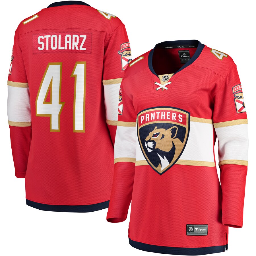 Women's Florida Panthers Anthony Stolarz Fanatics Branded Red Home Breakaway Player Jersey - Puhuasuan
