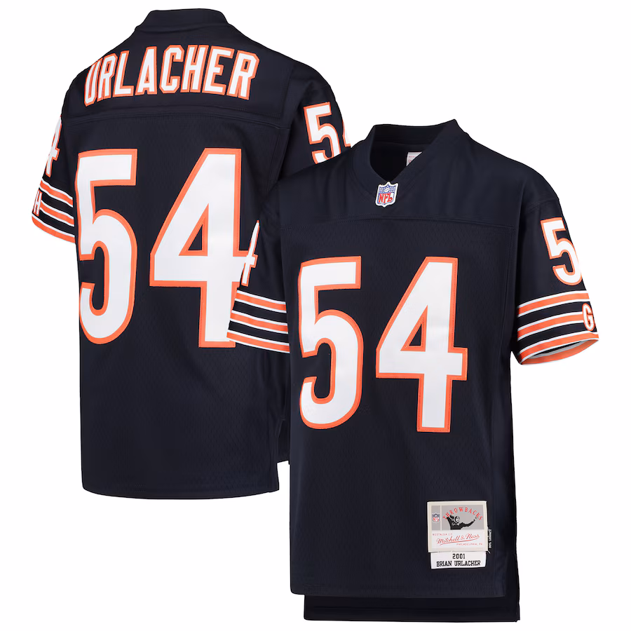 Youth Chicago Bears Brian Urlacher Mitchell & Ness Navy 2001 Legacy Retired Player Jersey - Puhuasuan